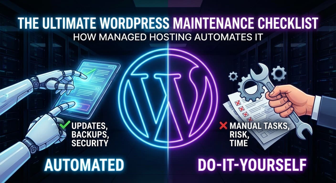 The Ultimate WordPress Maintenance Checklist (And How Managed Hosting Automates It) blog post image